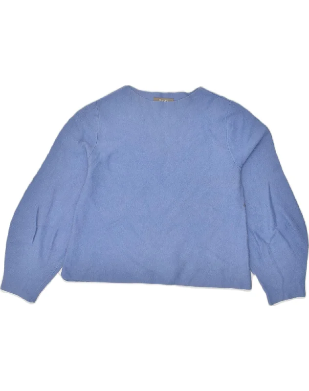 Daily Deals OASIS Womens Crew Neck Jumper Sweater UK 10 Small Blue Viscose
