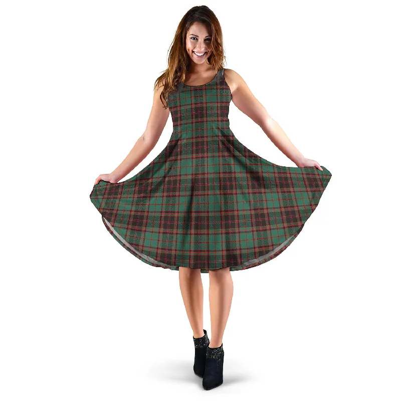 Price Cut Buchan Ancient Tartan Sleeveless Midi Womens Dress
