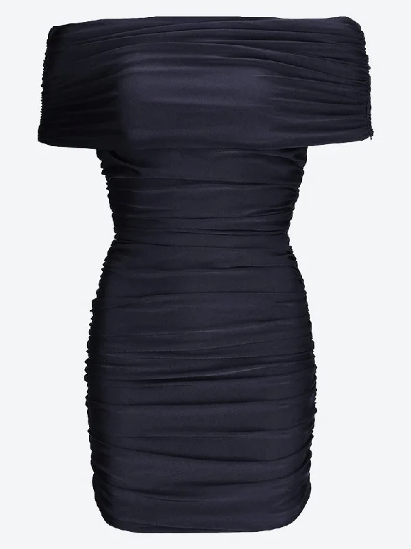 Time-Limited Offer Pleated off-shoulder dress
