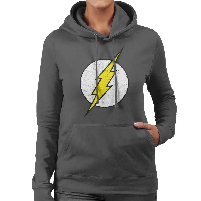 Deal Dash The Flash Lightning Bolt Logo Women's Hooded Sweatshirt