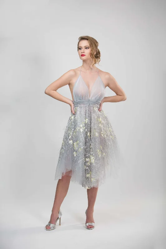 New Deals YELLOW FLOWERS MARILYN DRESS