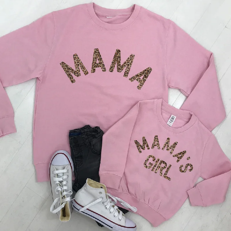 Last Chance Mama & Mama's Girl Leopard Sweatshirts (MRK X)