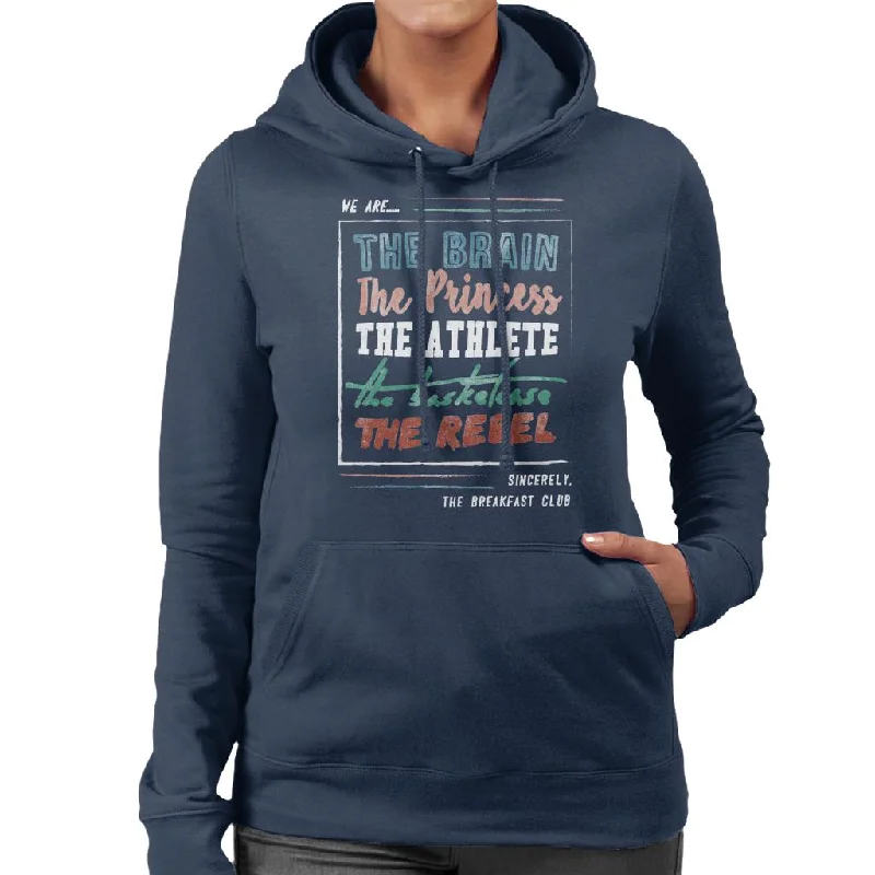 Today’s Special The Breakfast Club We Are The Brain The Princess The Athlete Women's Hooded Sweatshirt