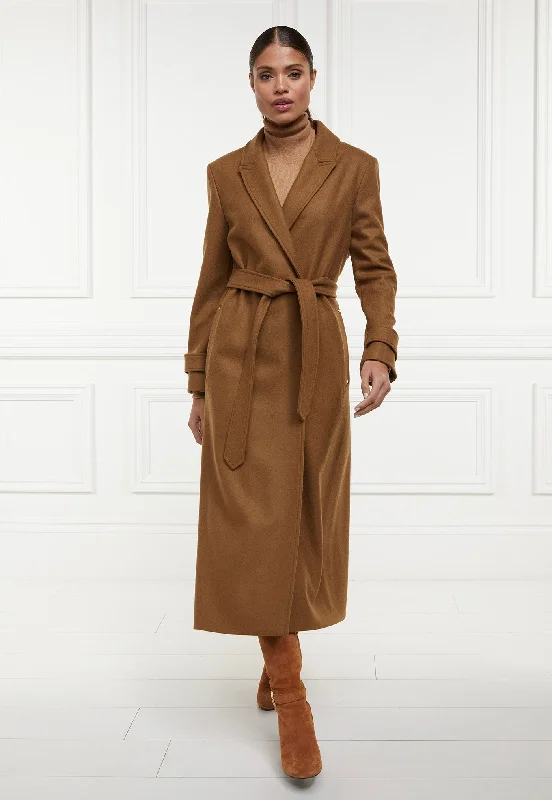 Can't Miss Wrap Coat - Dark Camel