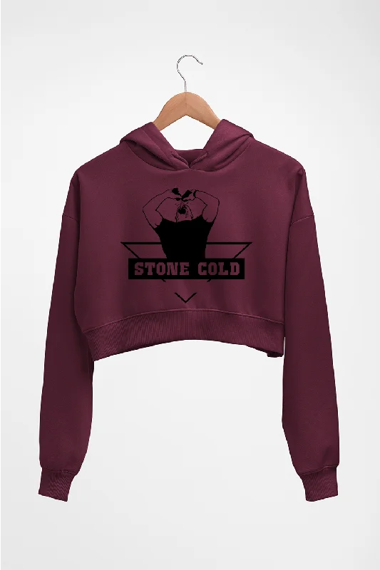 Markdown Madness Stone Cold Steve Austin (WWE) Crop HOODIE FOR WOMEN