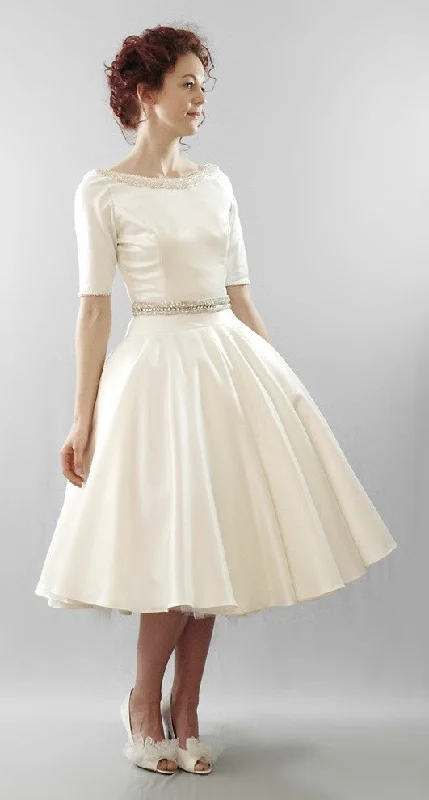 Last Chance Christy - Bespoke Silk duchess satin full skirt gown