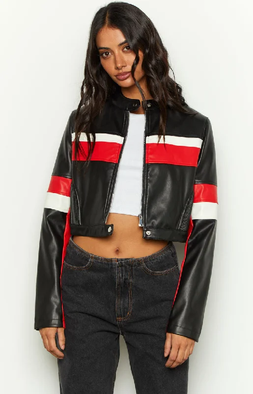 Midnight Sale Jayella Black Moto Jacket