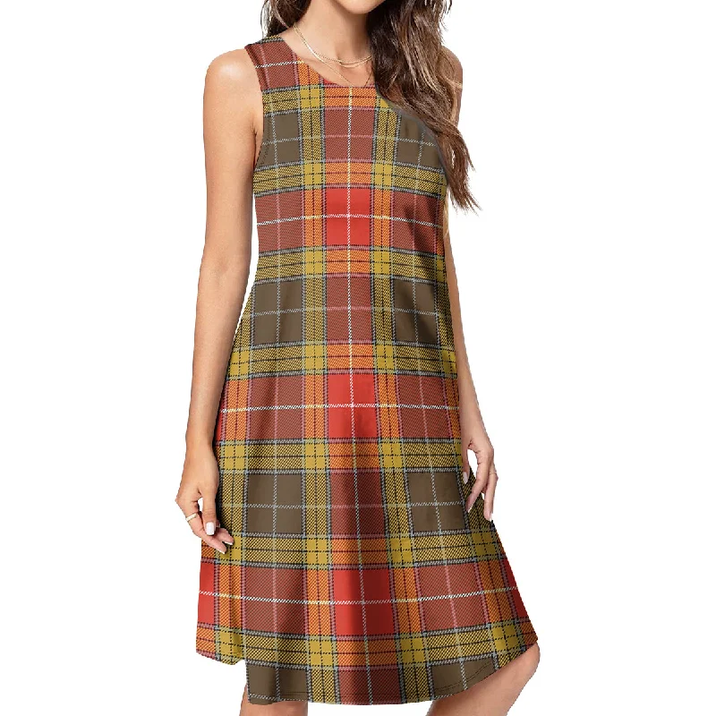 Deal Explosion Buchanan Old Set Weathered Tartan Womens Casual Dresses