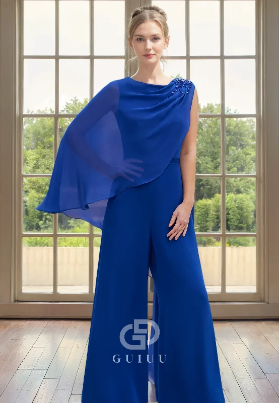 Exclusive Offers Elegant Jumpsuit Scoop Neck Sleeveless Chiffon Mother of Bride Dress Exclusive Offers Elegant Jumpsuit Scoop Neck Sleeveless Chiffon Mother of Bride Dress