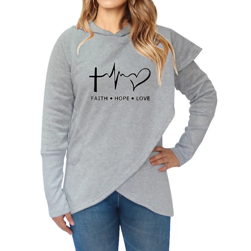 Savings Galore Autumn girl winter Hoodies Sweatshirts Casual Plus Size Faith Printed Hooded Sweatshirt Savings Galore Autumn girl winter Hoodies Sweatshirts Casual Plus Size Faith Printed Hooded Sweatshirt