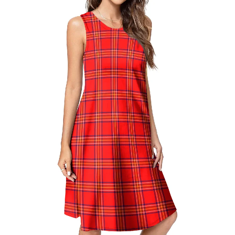 Act Fast Burnett Modern Tartan Womens Casual Dresses