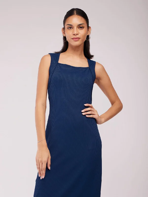 One-DAY Sale Rib Knit Bodycon Dress - Teal