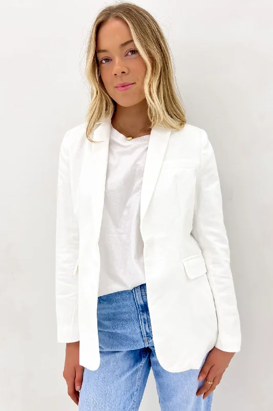 Can't Miss Miya Blazer White