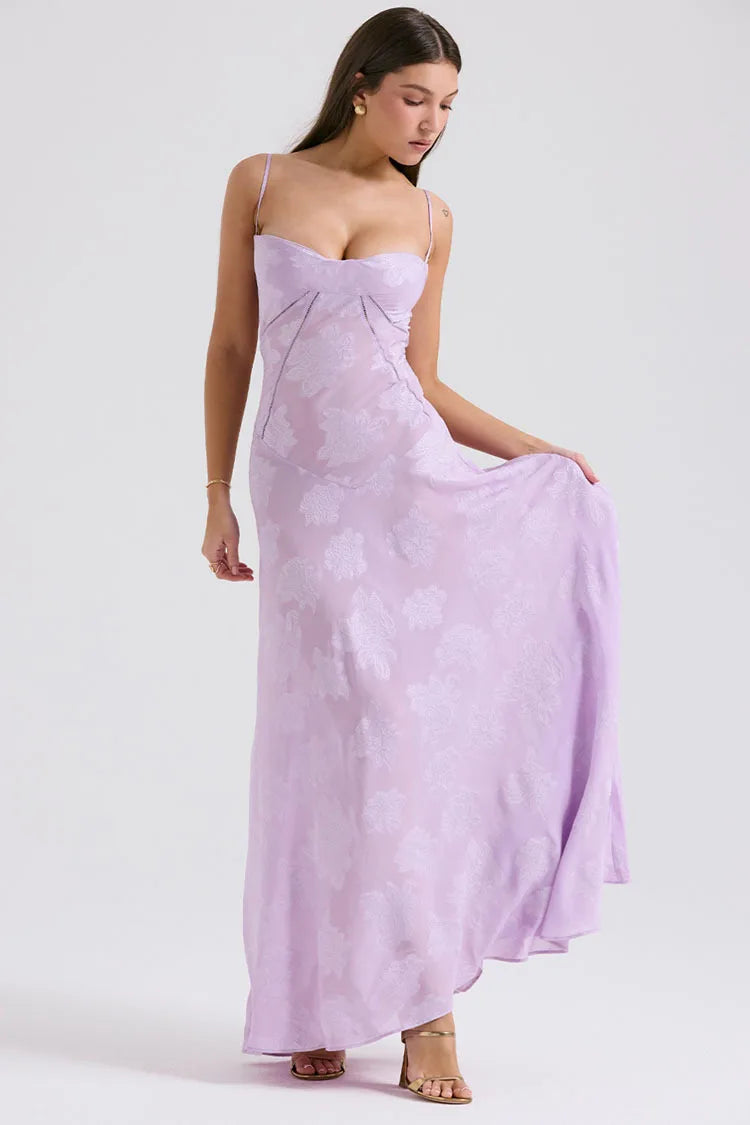 Price Buster Floral Lace Up Maxi Dress