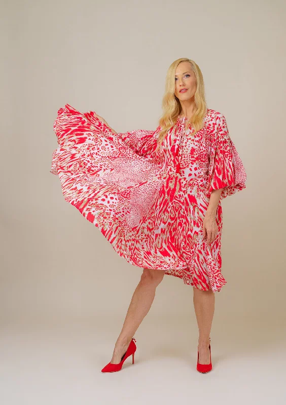 Hurry In Ella Red Leopard Dress