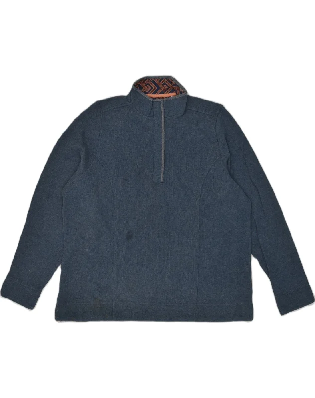 Exclusive Deal ORVIS Womens Zip Neck Jumper Sweater UK 18 XL Blue Cotton