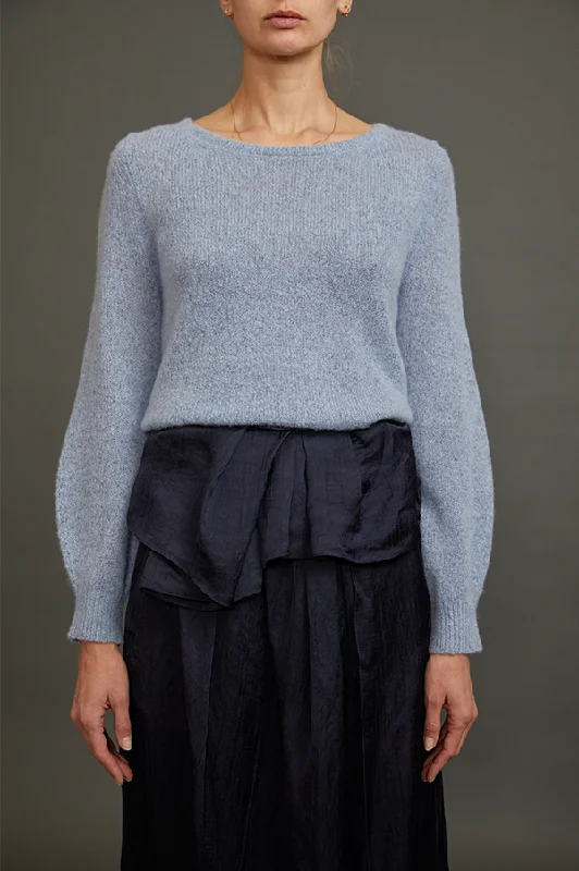 Quick Sale Cashmere Crewneck Sweater in Atlantic Blue