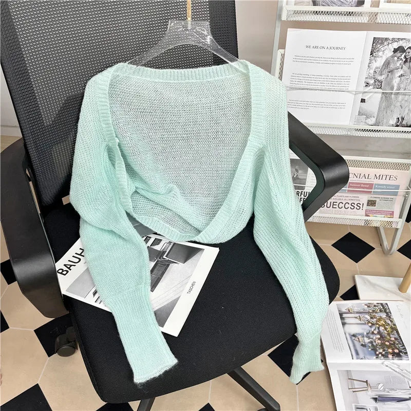 Reduced Prices Znbbw Women Spring Summer Soft Sweaters Cardigans Lady Solid Shawl Female Long Puff Sleeve Short Knitted Coat Reduced Prices Znbbw Women Spring Summer Soft Sweaters Cardigans Lady Solid Shawl Female Long Puff Sleeve Short Knitted Coat