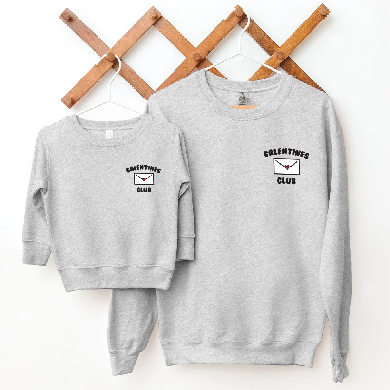 Reduced Prices Galentines Club Matching Pocket Logo Sweatshirts