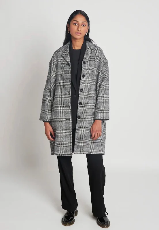 Markdowns Mars Attacks Coat - Houndstooth Check