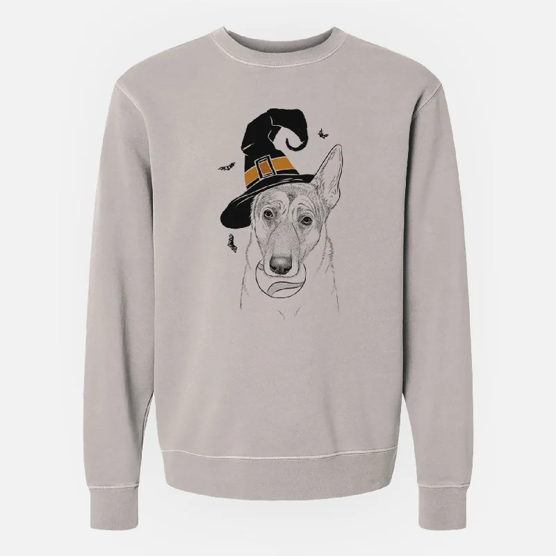 Special Buy Witch Greta the German Shepherd - Unisex Pigment Dyed Crew Sweatshirt