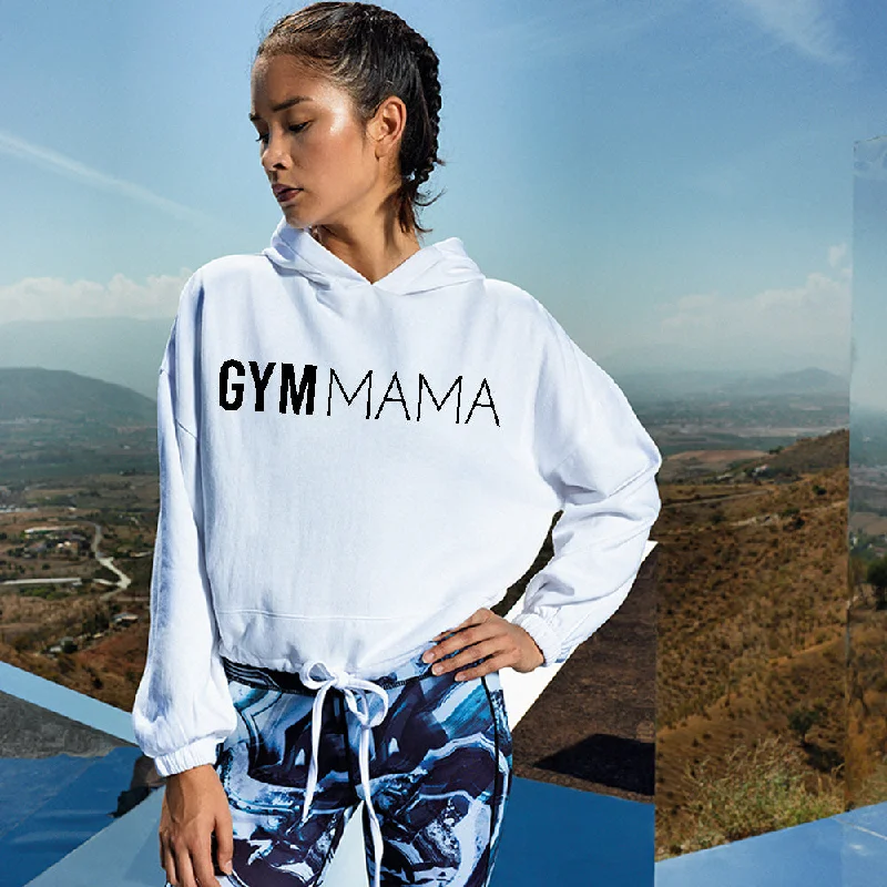 Best Bargains Gym Mama Big Logo Cropped Hoodie (MRK X)