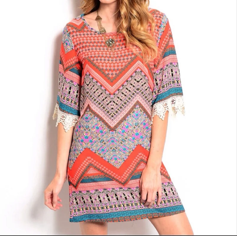 Online Only Lace and Pattern Dress