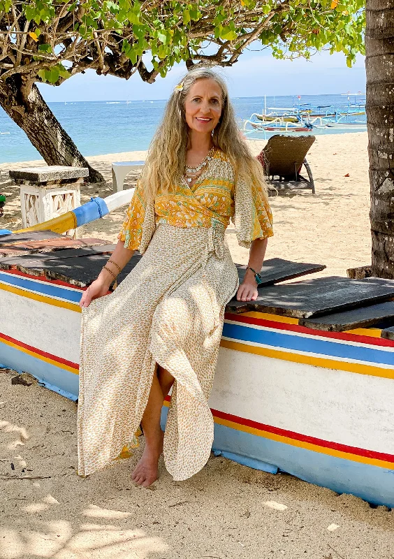 Exclusive Access Wrap Agny Yellow Dress