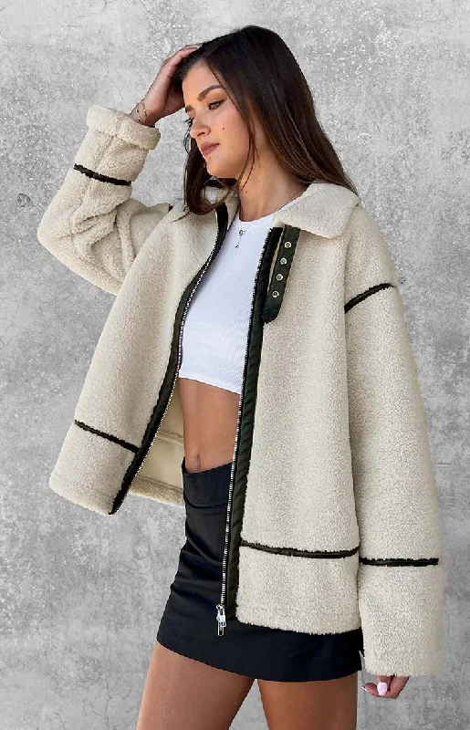 Savings Event Dream White Teddy Jacket