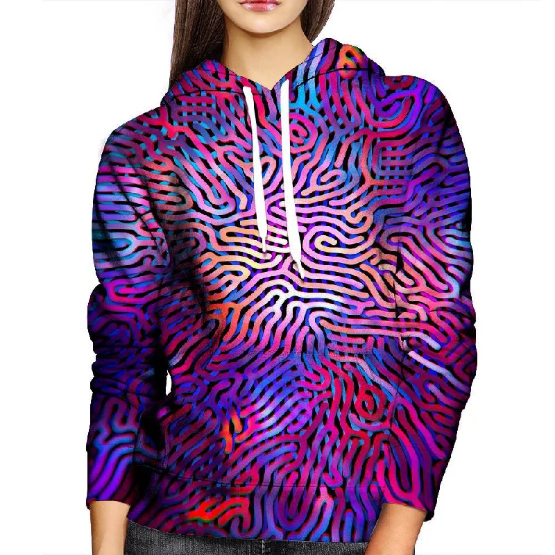 Deal Alert Purple Maze Womens Hoodie
