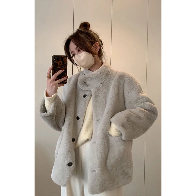 Buy Now Znbbw Fur Coat Women Streetwear Fluffy Jackets Korean Thick Single Breasted Furry Outwear Winter Warm Loose Faux Mink Overcoat Buy Now Znbbw Fur Coat Women Streetwear Fluffy Jackets Korean Thick Single Breasted Furry Outwear Winter Warm Loose Faux Mink Overcoat