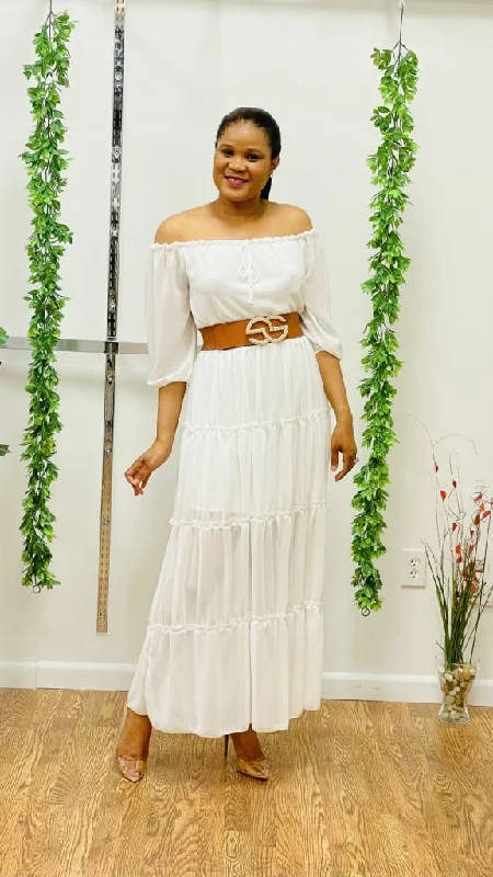 Flash Deals Babes off shoulder maxi