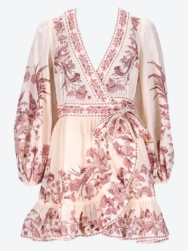 Hurry In Waverly wrap mini dress