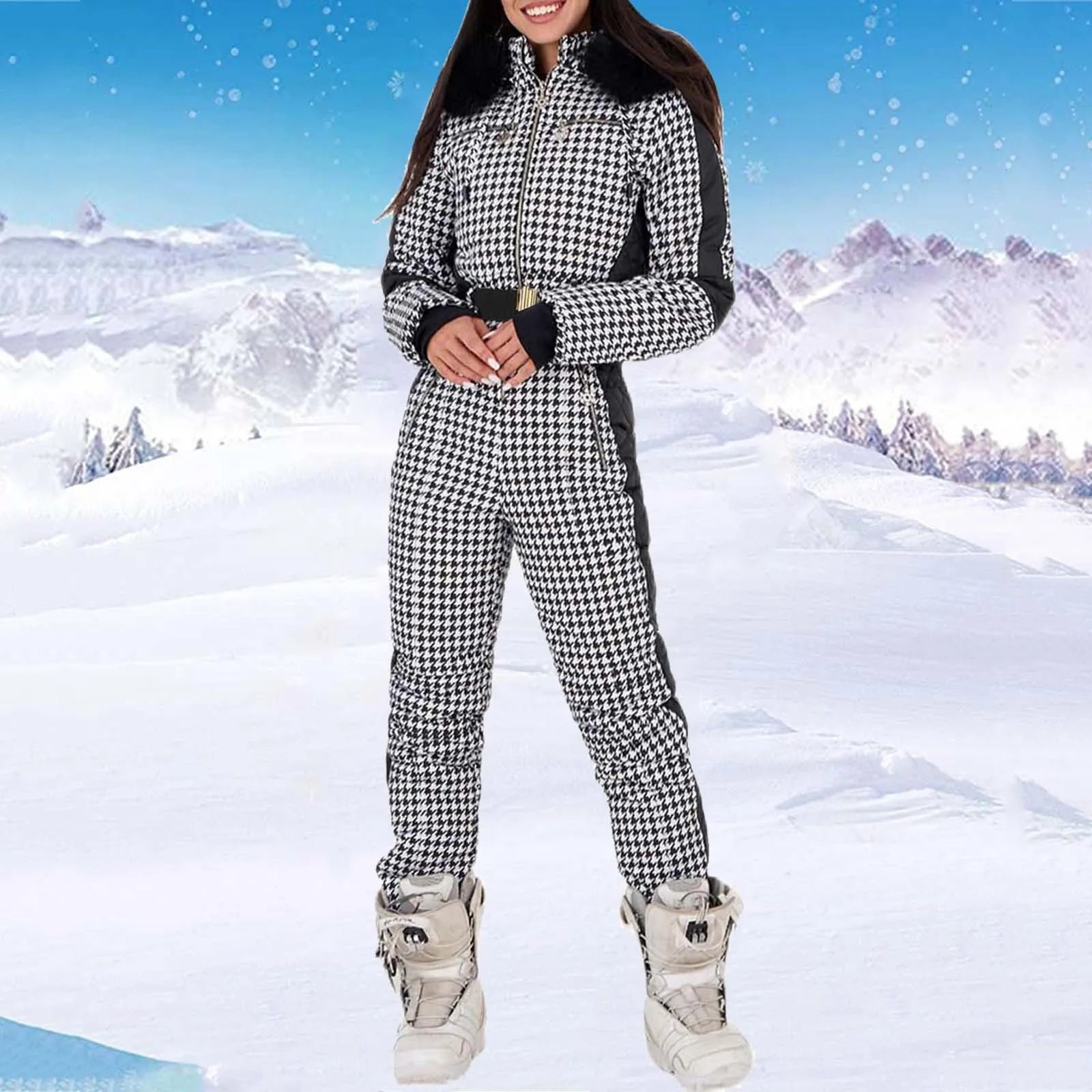 Super Bargain Znbbw Womens Winter Fashion Plaid Print Ski Jumpsuits Waterproof Snowsuit Outdoor Sports Removable Faux Wool Collar Coat Jumpsuit Super Bargain Znbbw Womens Winter Fashion Plaid Print Ski Jumpsuits Waterproof Snowsuit Outdoor Sports Removable Faux Wool Collar Coat Jumpsuit