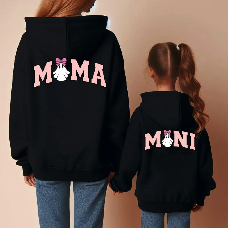 Best Bargains Ghost Mama & Mini Back Logo Matching Hoodies