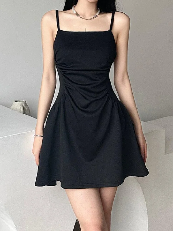 Factory Direct Sale Black Sleeveless Mini Dress