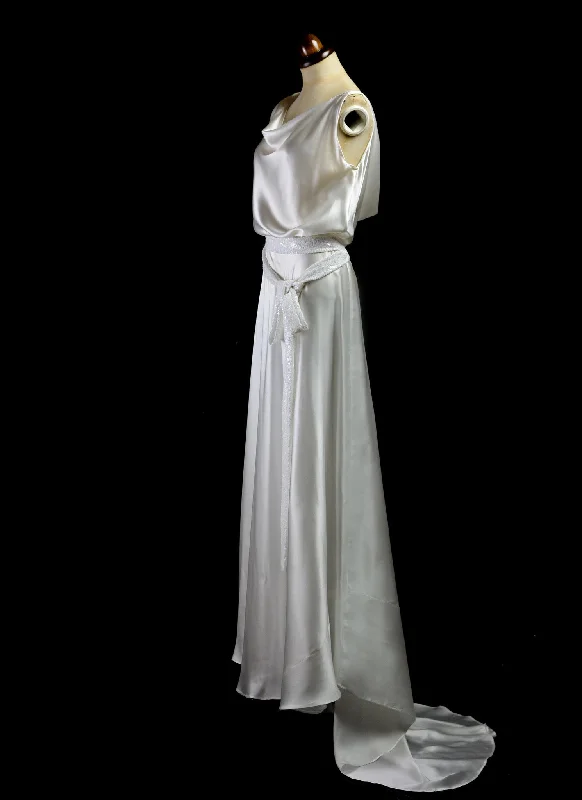 Sale Event Bespoke Silk Satin Bias Cut Wedding Dress