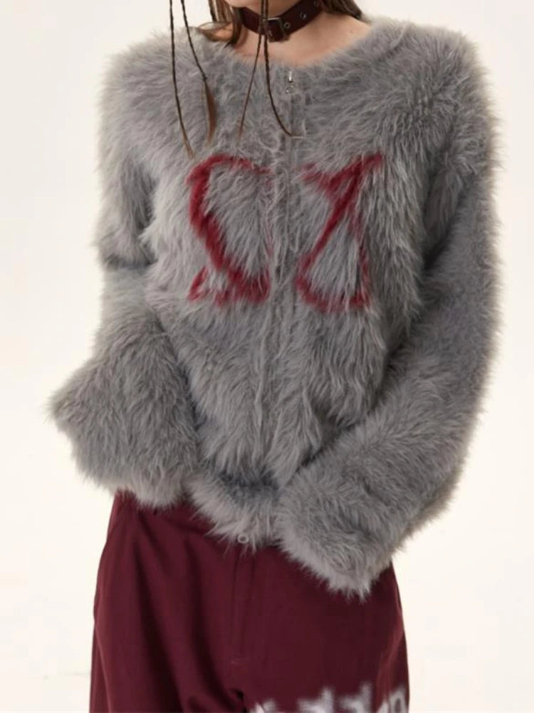 Savings Galore Znbbw High Street Cardigan Knit Coat Zipper Jacquard Fluffy Design Loose Sweater Autumn Winter Y2k Harajuku Vintage Clothing Savings Galore Znbbw High Street Cardigan Knit Coat Zipper Jacquard Fluffy Design Loose Sweater Autumn Winter Y2k Harajuku Vintage Clothing