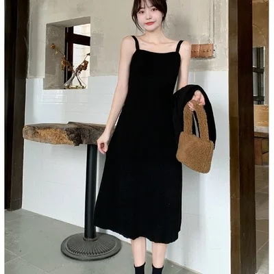 Steals and Deals Plus Size Knit Cami Dress And Cardigan Set