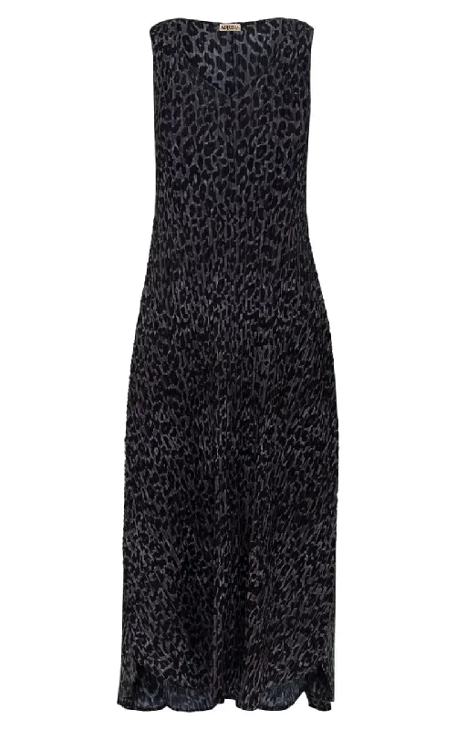 Discount Mania Alquema- Long Estrella Dress in Leopard