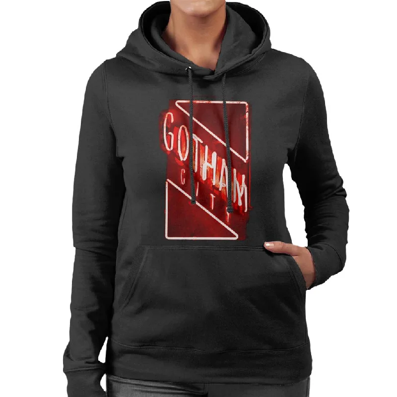 Shop and Save The Batman Gotham City Neon Light Women's Hooded Sweatshirt