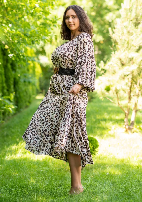 Super Sale Ella Leopard Maxi Plus Dress