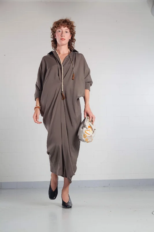 Fantastic Deals ByAdushka Cedar Barcellona Silk Dress