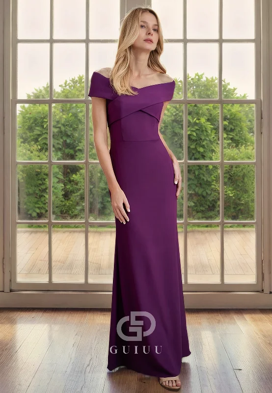 Inventory Reduction Sheath Off SHoulder Sleeveless Back Zipper Mother of Bride Dress Inventory Reduction Sheath Off SHoulder Sleeveless Back Zipper Mother of Bride Dress