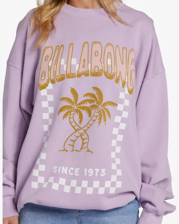 Limited Edition Billabong Womens Ride In Crewneck Sweatshirt PGA0