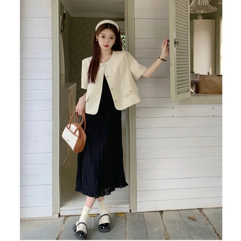 Exclusive Online Offer Plus Size Chanelesque Jacket and Cami Dress Set