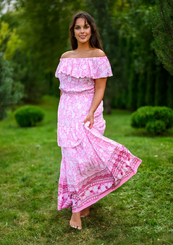 Can't Miss Lolita Maxi Pink Wit Dress