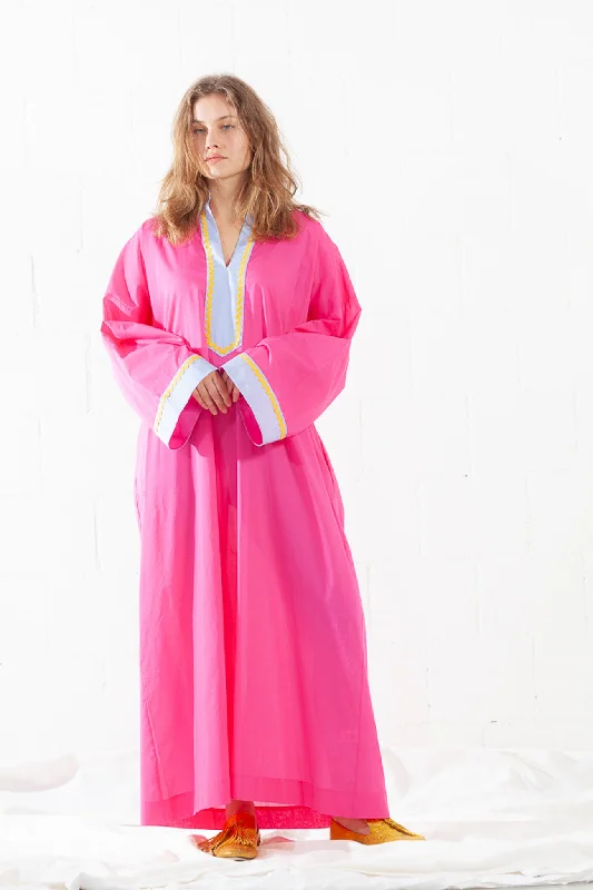 Price Rollback ByAdushka Al Khobar Cotton Pink Magenta Dress - Byadushka