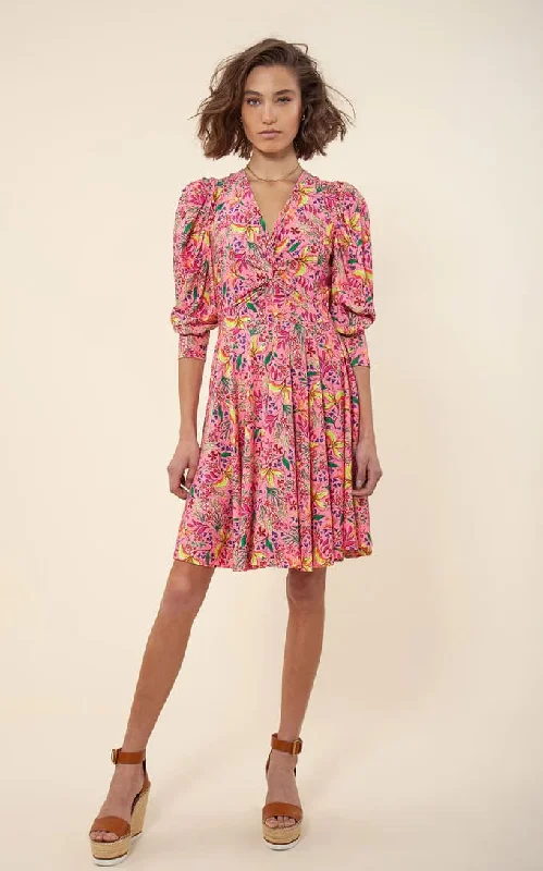 Time-Limited Offer Hale Bob - Manila V-Neck Puff Sleeve Jersey Dress
