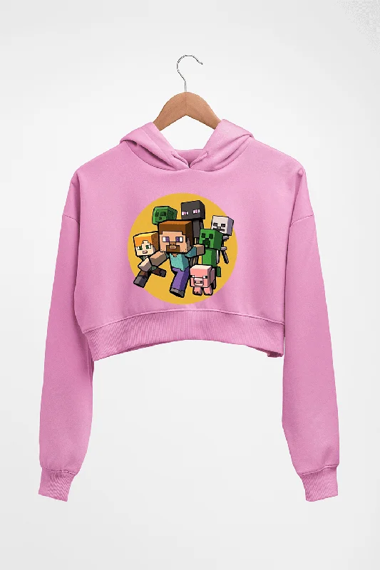 Bargain Bin Minecraft Crop HOODIE FOR WOMEN